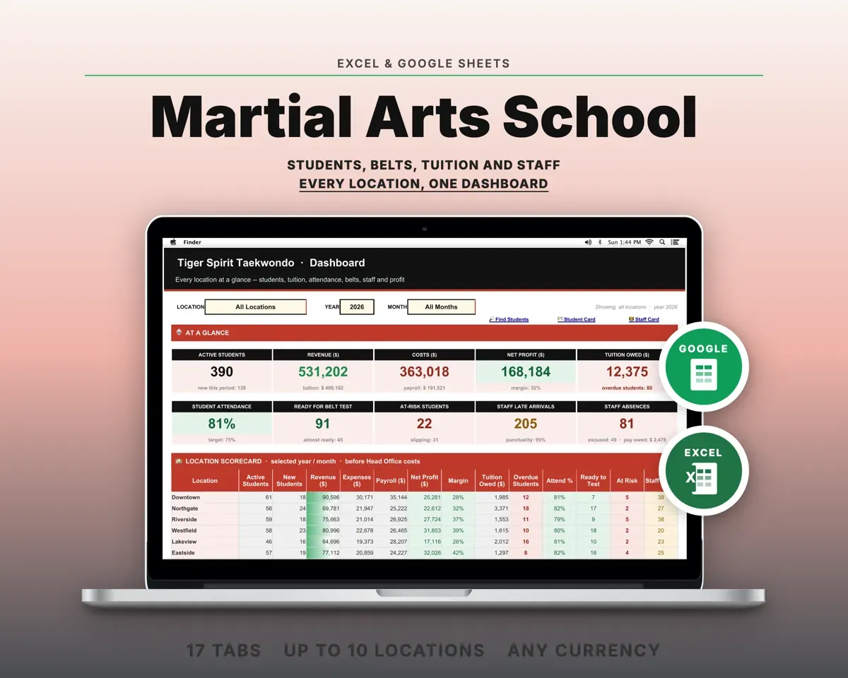 Martial Arts School Tracker preview 1
