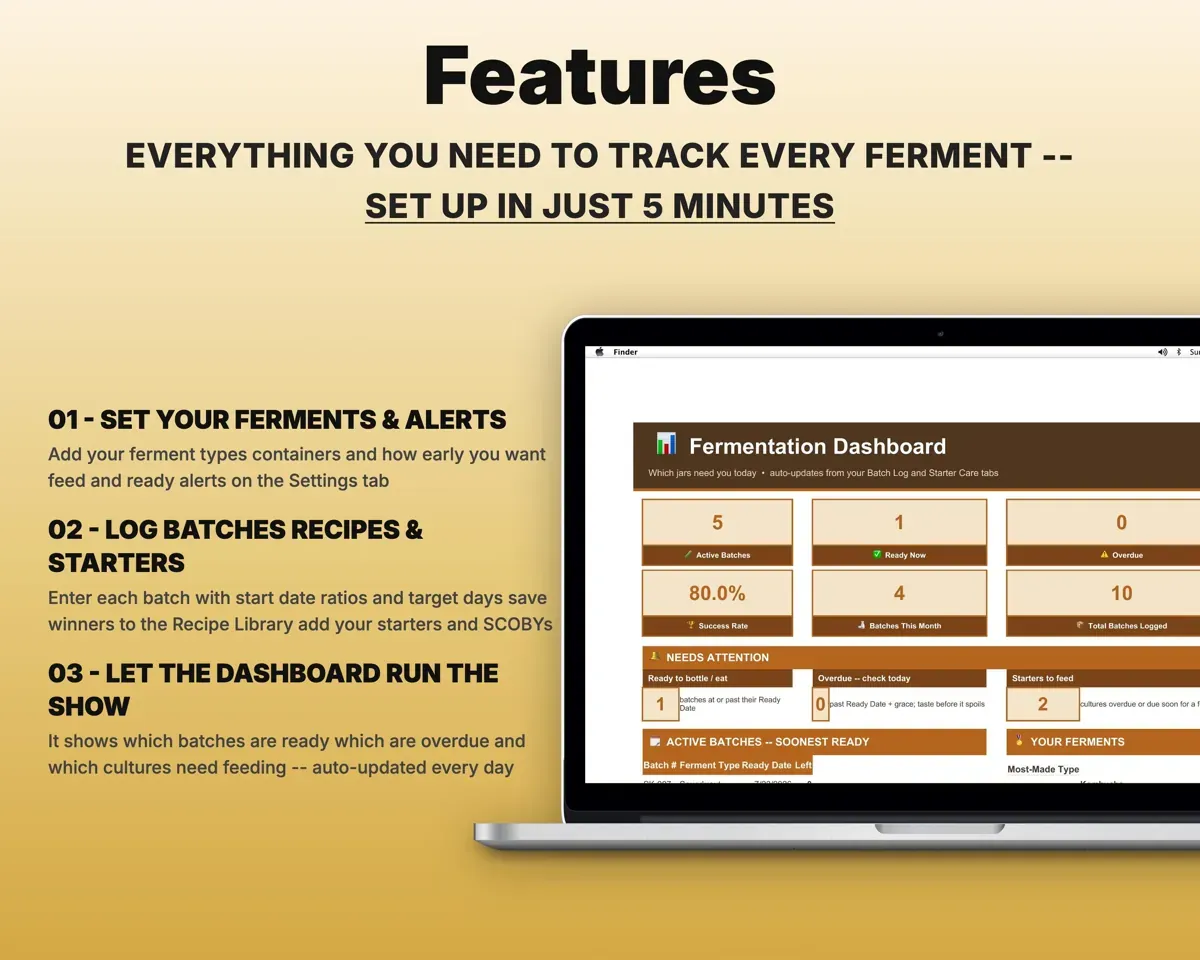 Fermentation Tracker Spreadsheet preview 2
