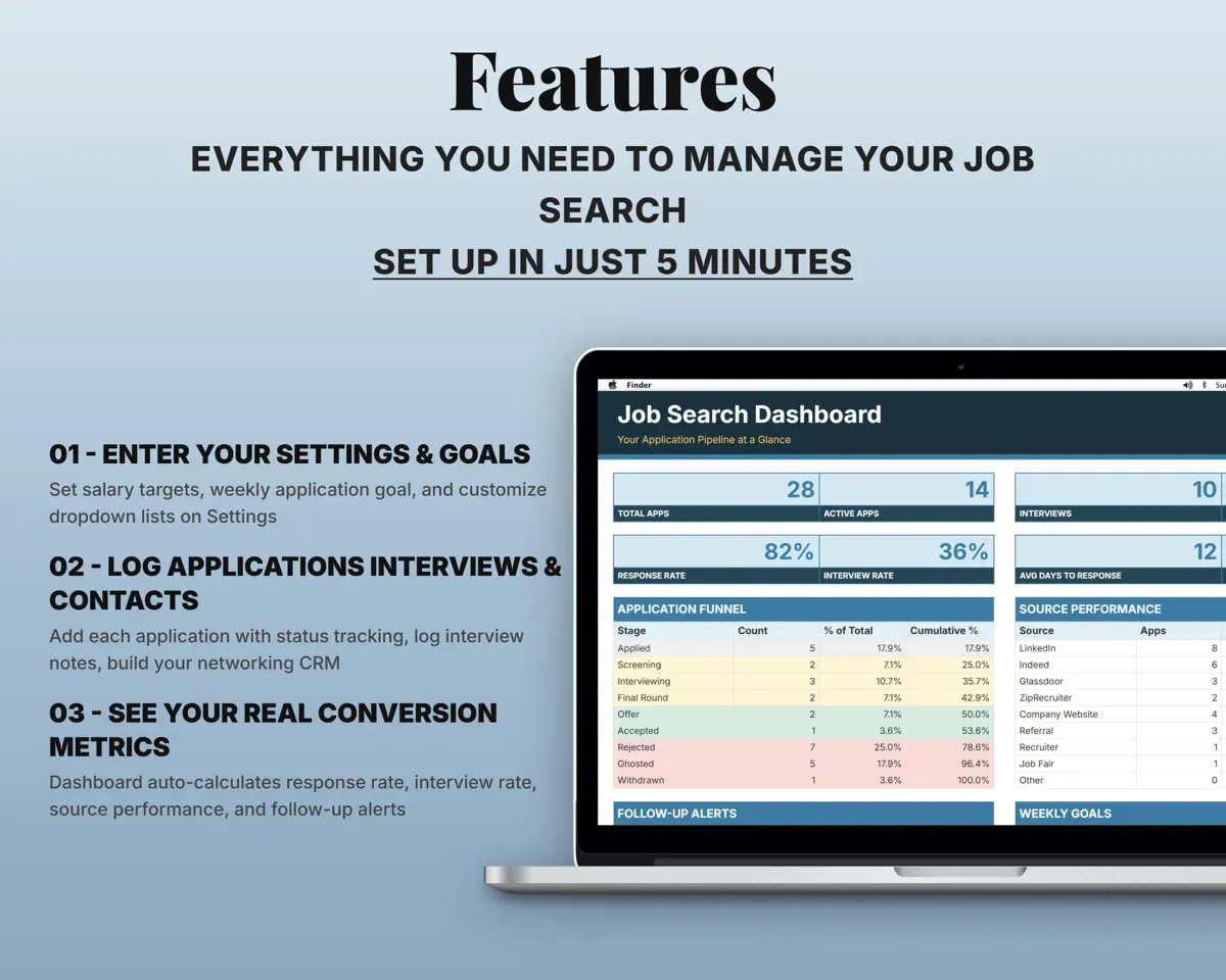 Job Application Tracker Spreadsheet preview 2