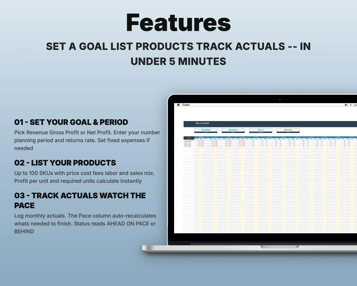 Multi-Product Break-Even Calculator preview 2