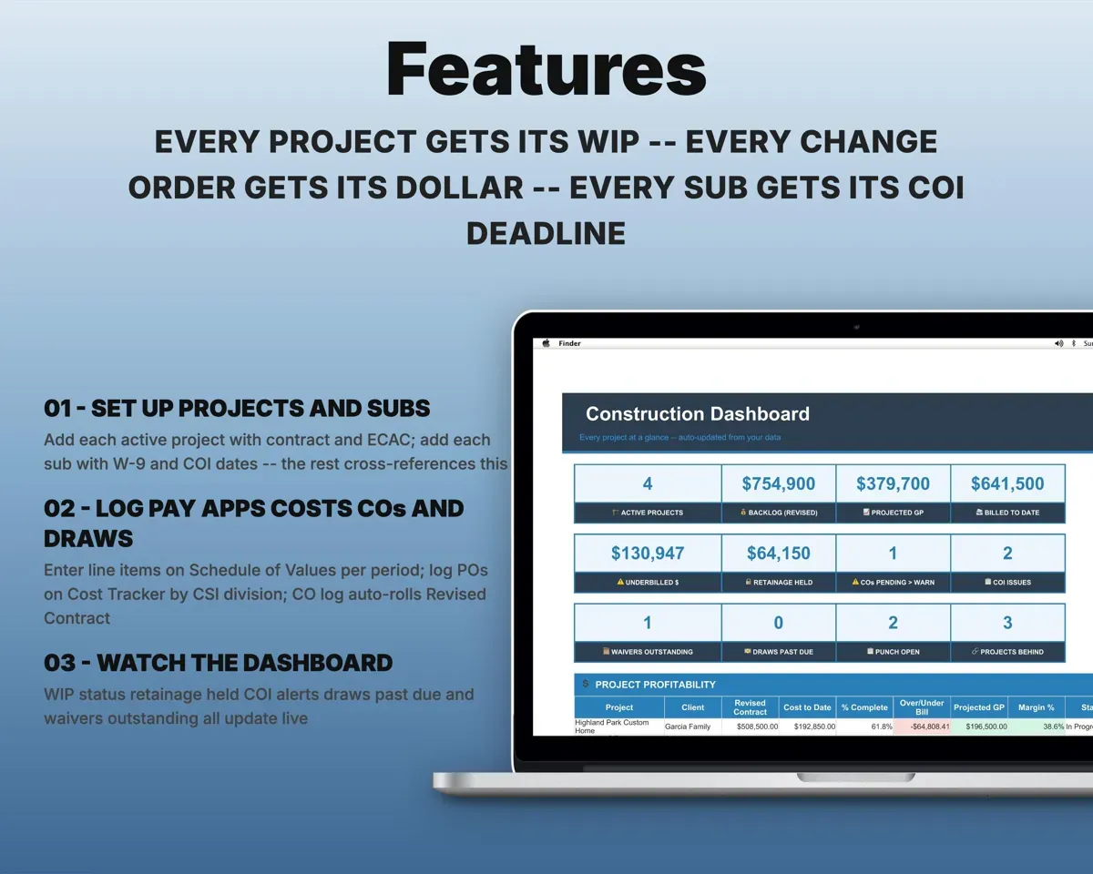 Construction Project Tracker preview 2