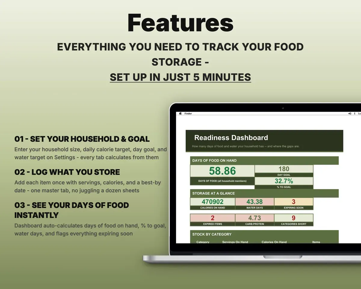 Prepper Food Storage Tracker preview 2