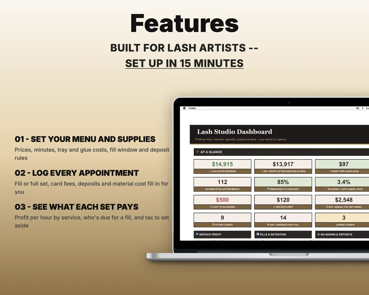 Lash Tech Business Tracker preview 2