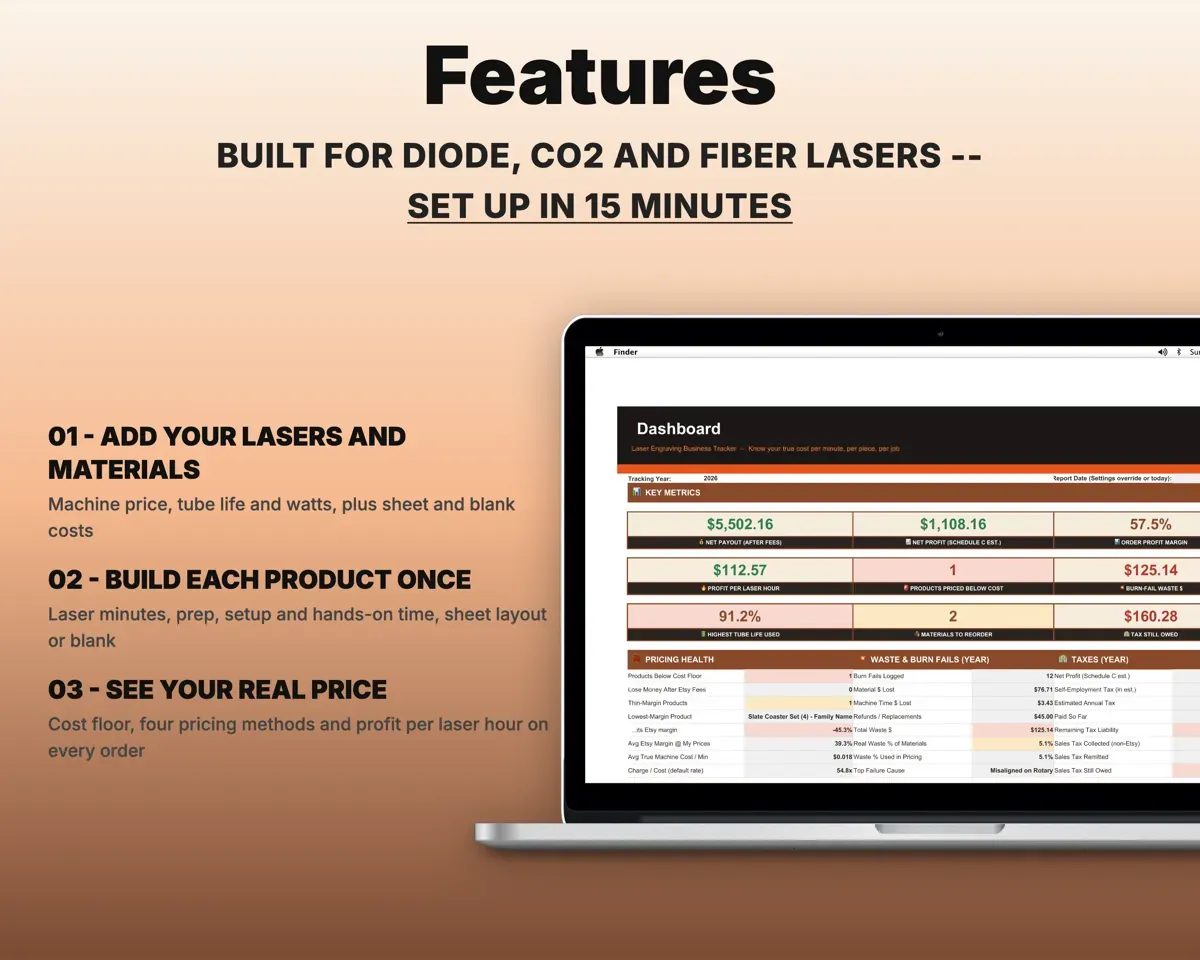 Laser Engraving Business Tracker preview 2