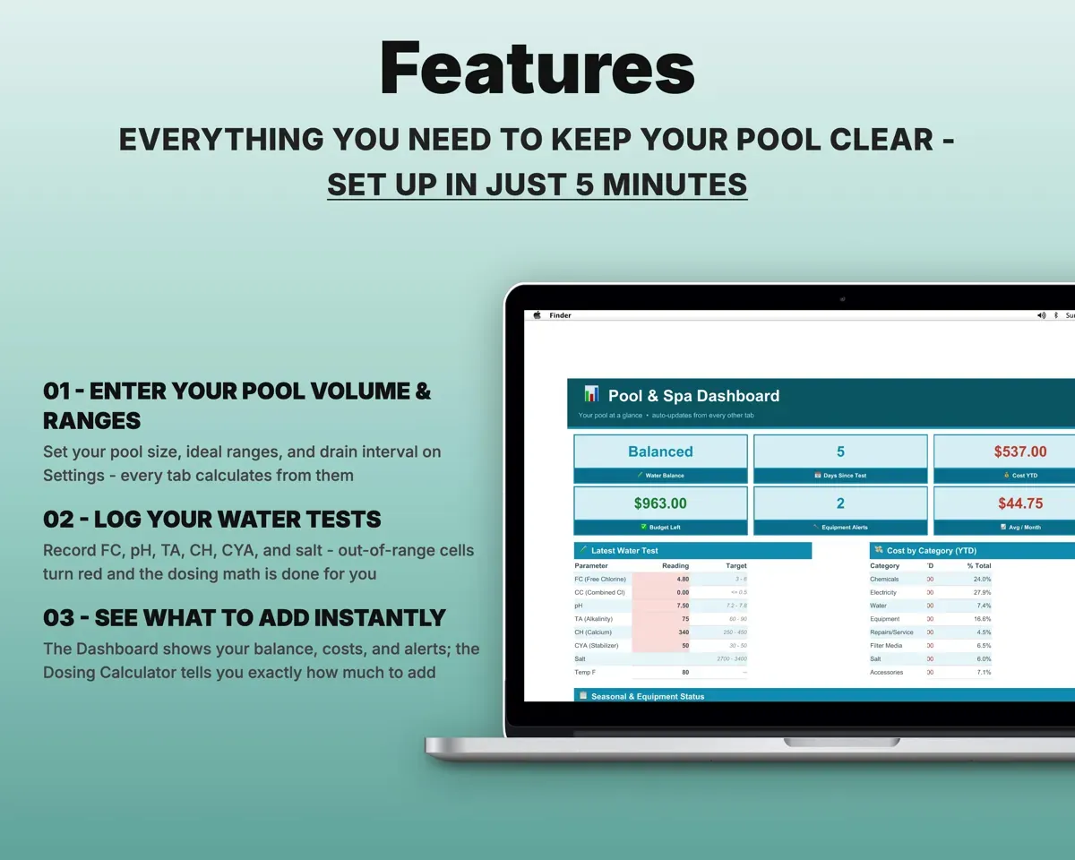 Pool & Spa Maintenance Log preview 2
