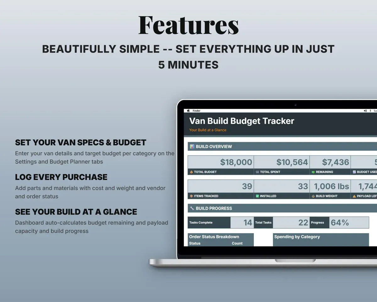 Van Build Budget Tracker preview 2