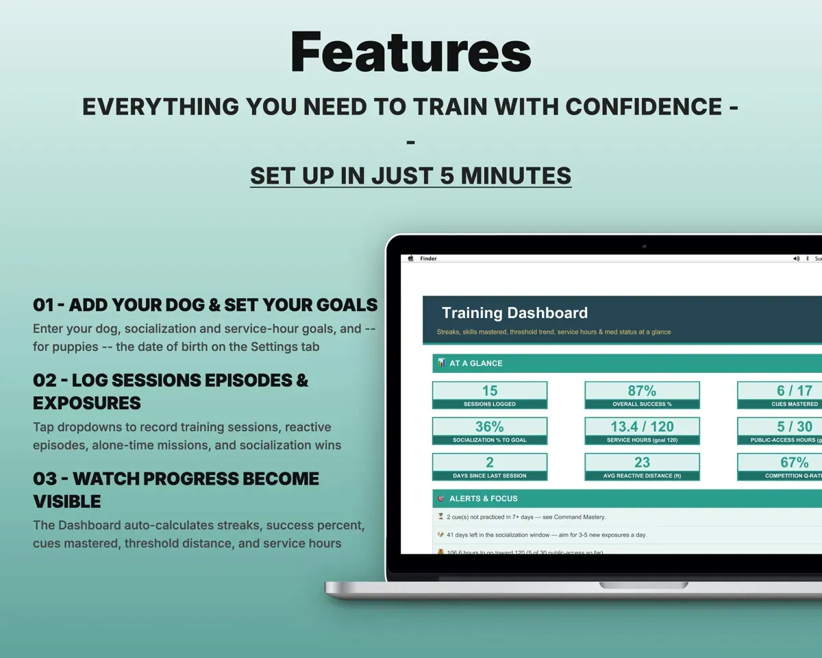 Dog Training Log & Behavior Tracker preview 2