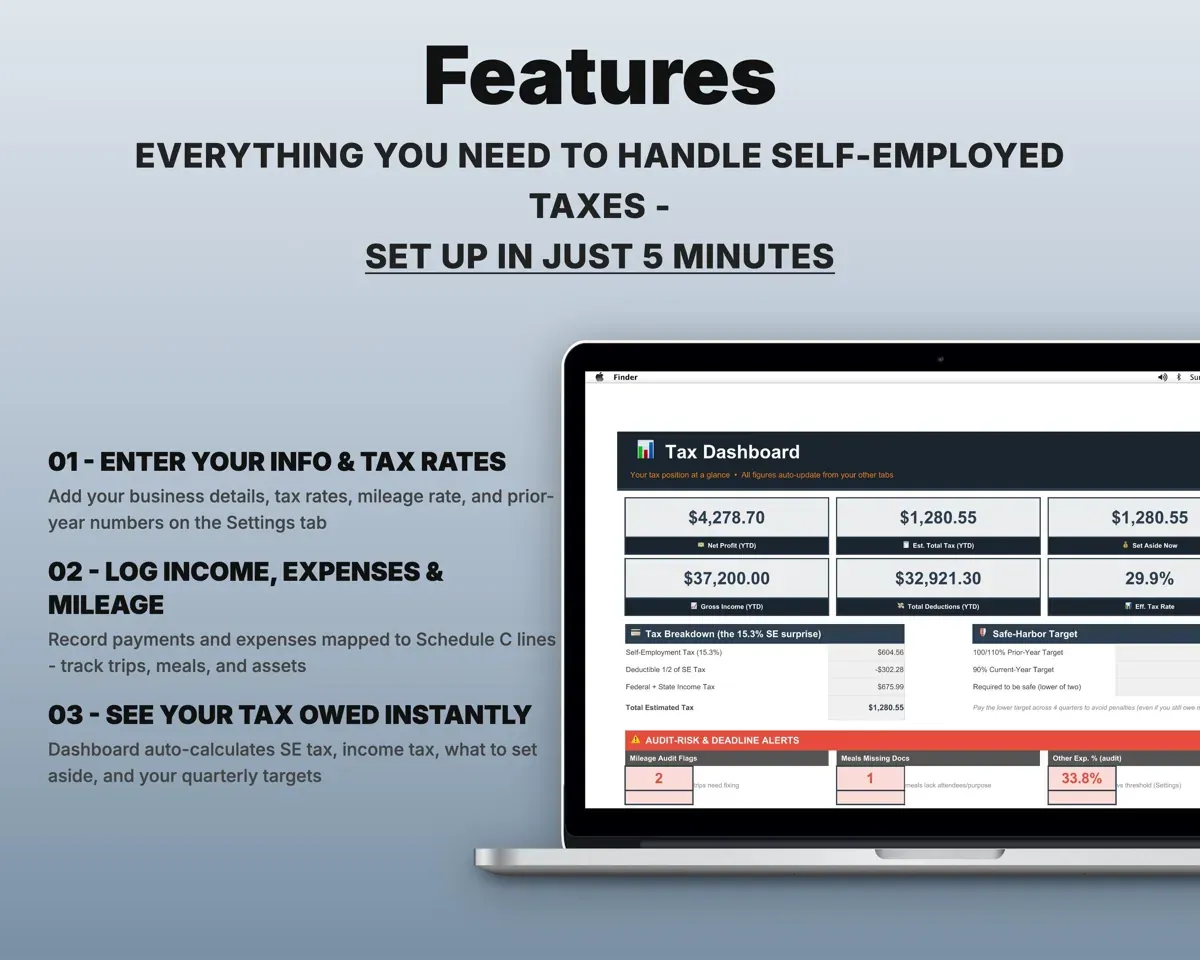 Small Business Tax Tracker Spreadsheet preview 2