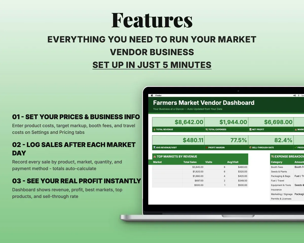 Farmers Market Vendor Tracker preview 2