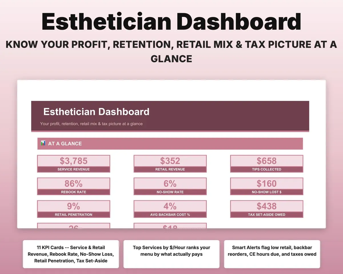 Esthetician Business Tracker preview 3