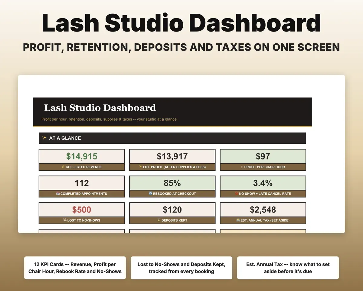 Lash Tech Business Tracker preview 3