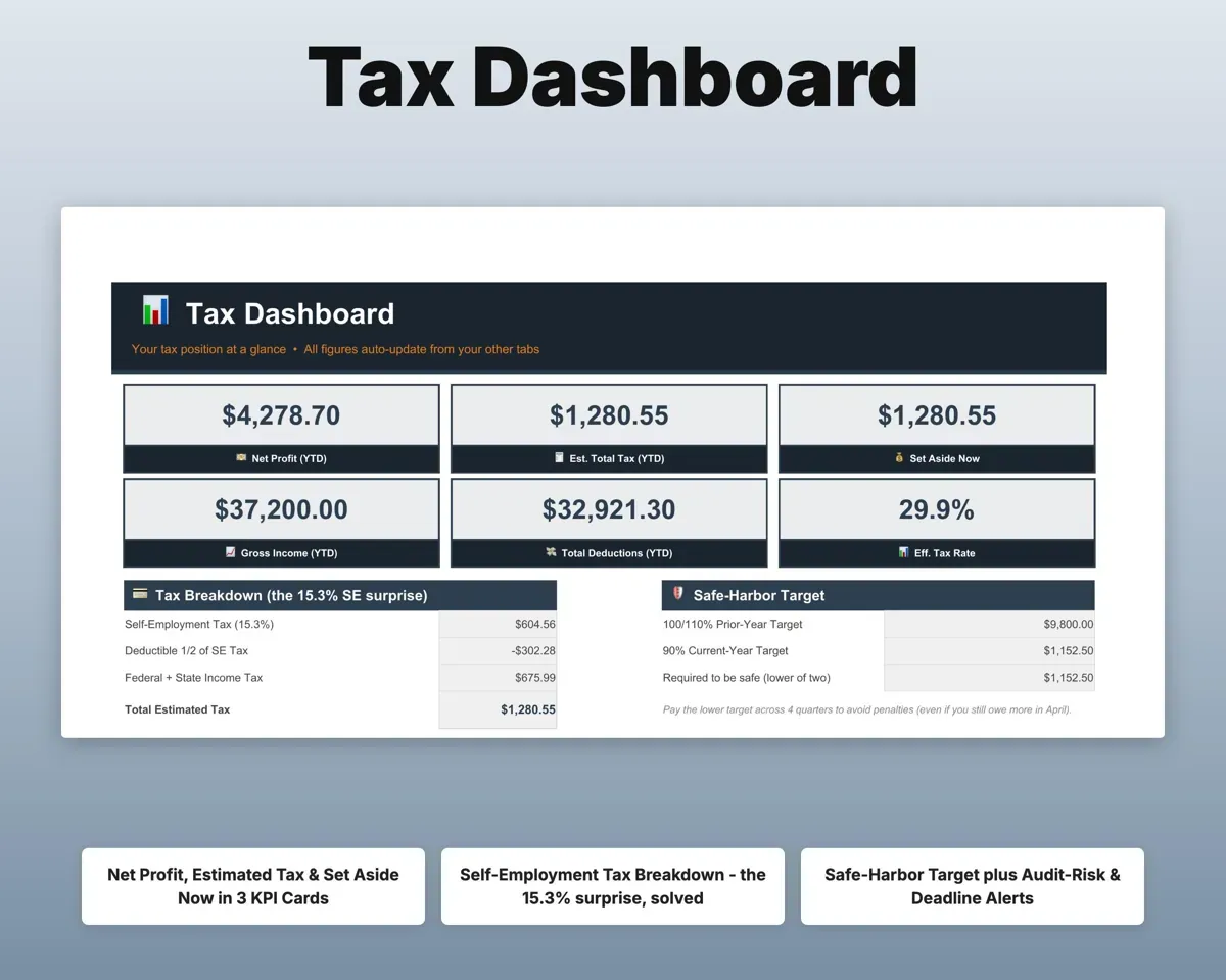 Small Business Tax Tracker Spreadsheet preview 3