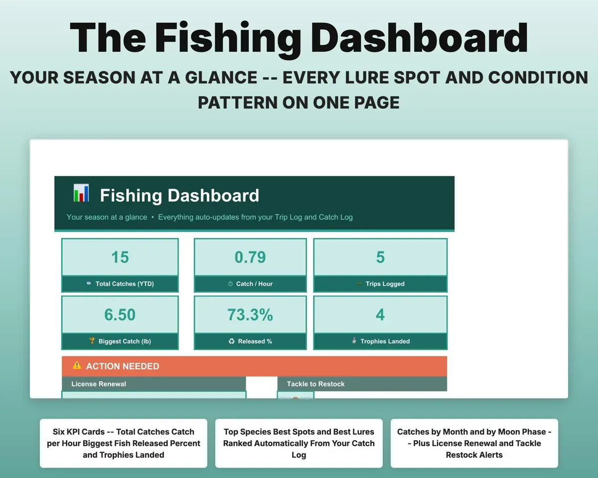 Fishing Log Spreadsheet preview 3