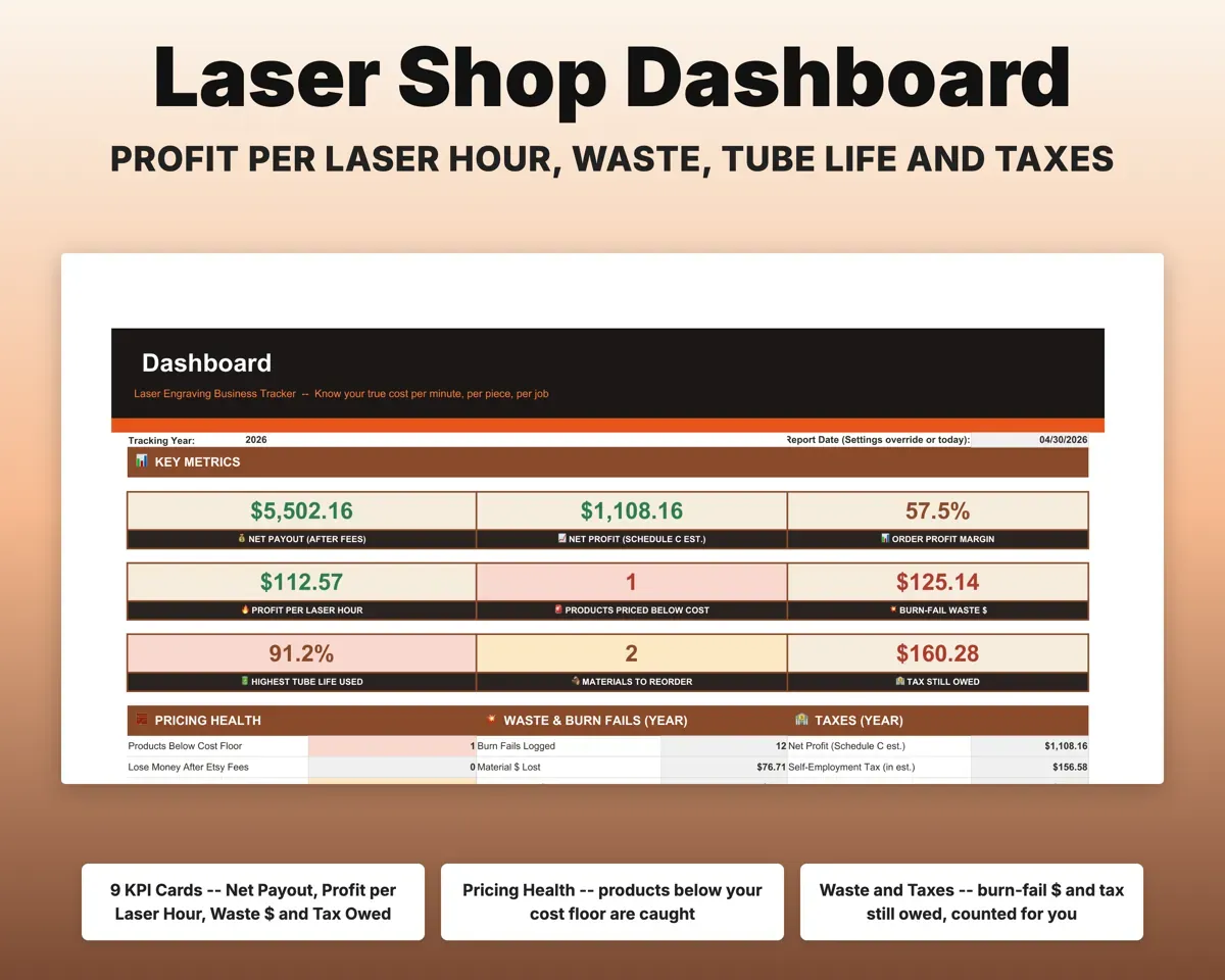 Laser Engraving Business Tracker preview 3