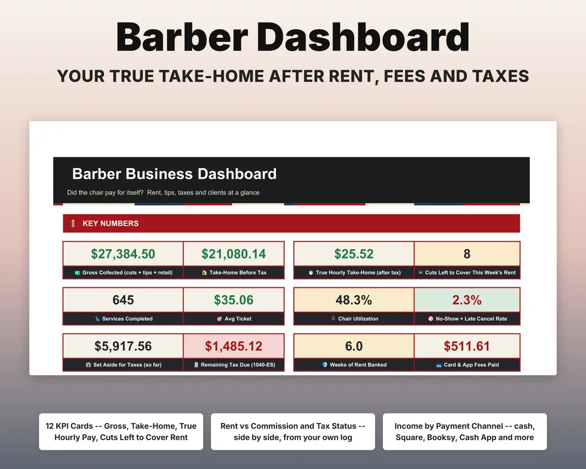 Barber Booth Rent Tracker preview 3