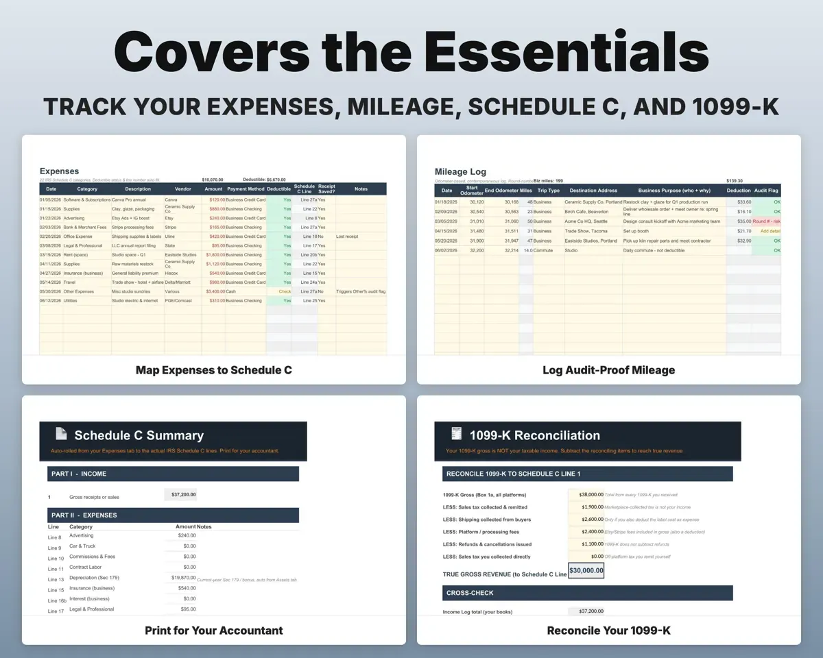 Small Business Tax Tracker Spreadsheet preview 4