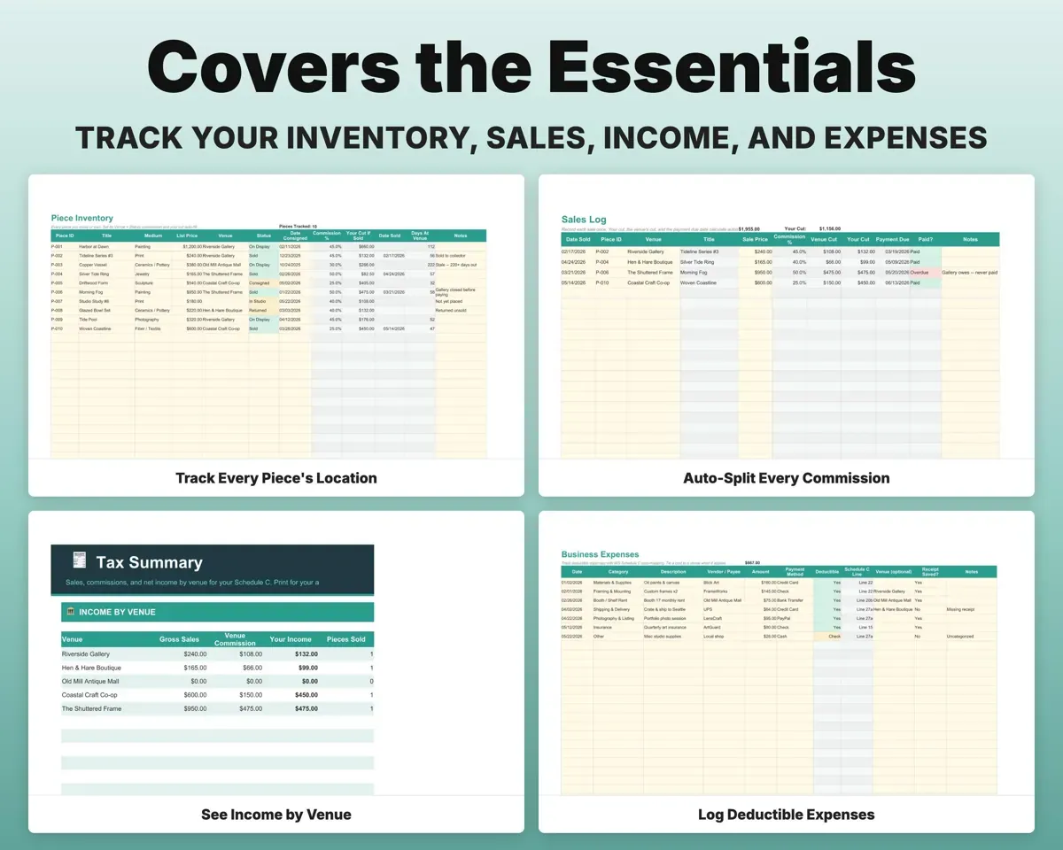 Consignment Tracker Spreadsheet preview 4
