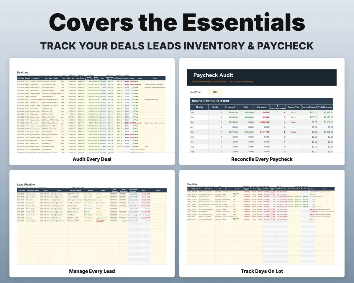 Car Sales Tracker Spreadsheet preview 4