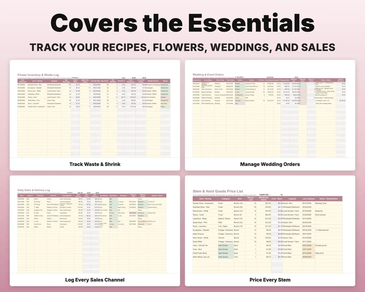 Florist Business Spreadsheet preview 4