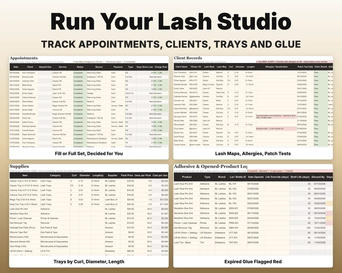 Lash Tech Business Tracker preview 4