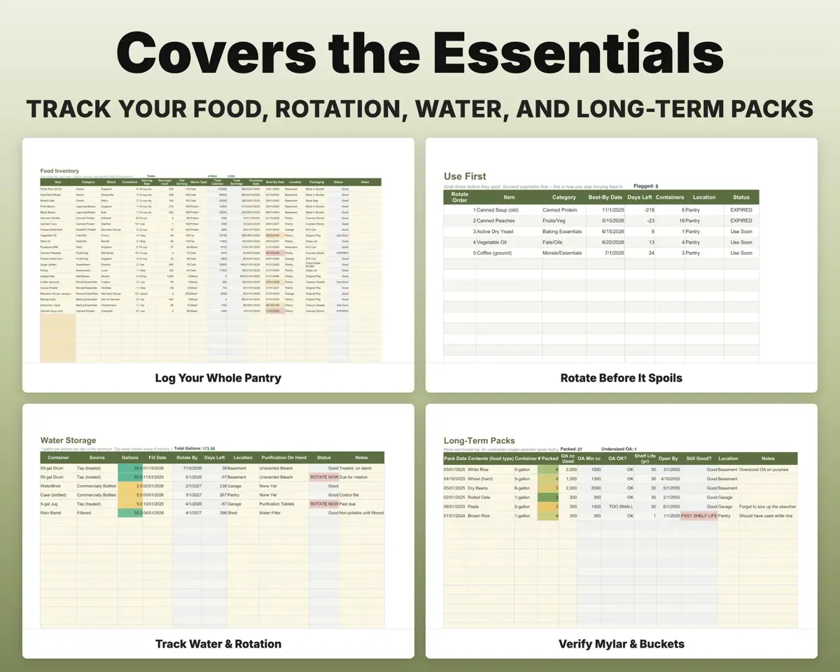 Prepper Food Storage Tracker preview 4