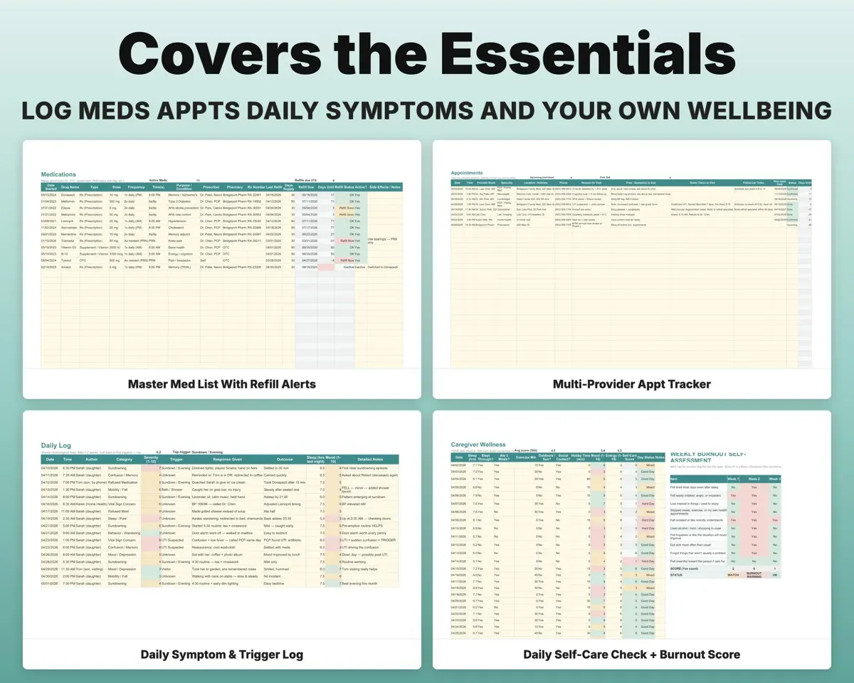 Caregiver Planner Spreadsheet preview 4