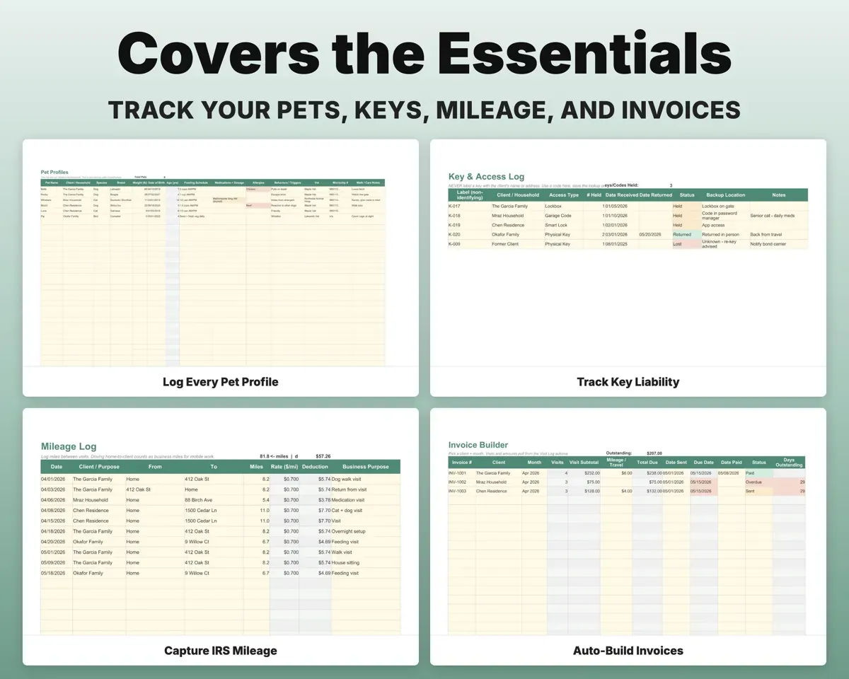 Pet Sitting Business Tracker preview 4