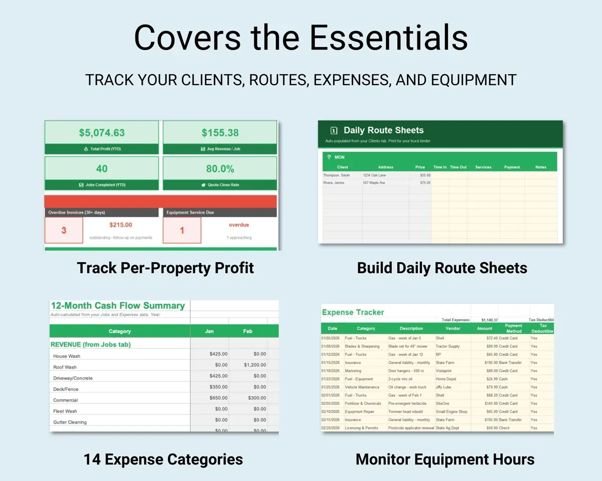 Lawn Care Business Tracker preview 4