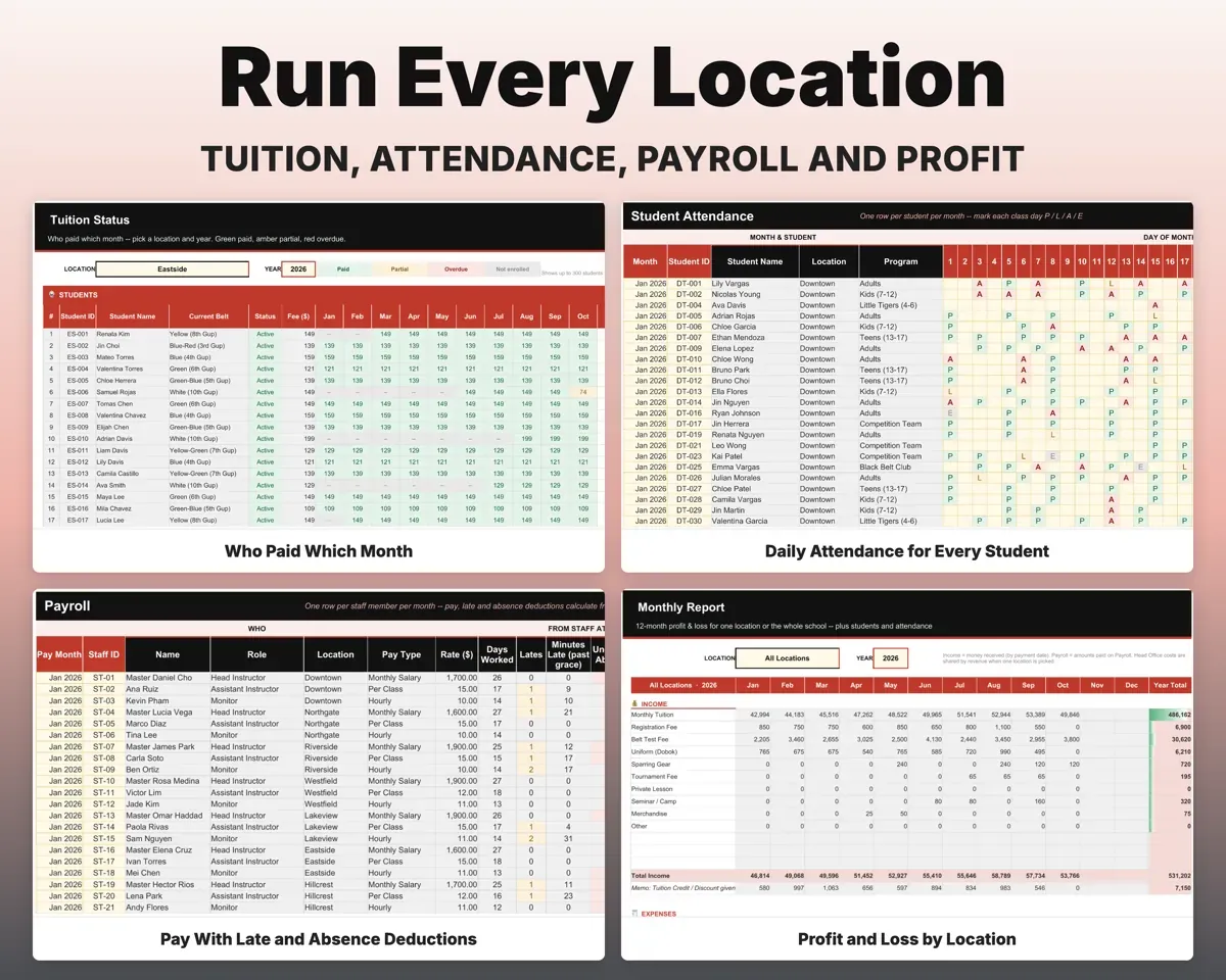 Martial Arts School Tracker preview 4