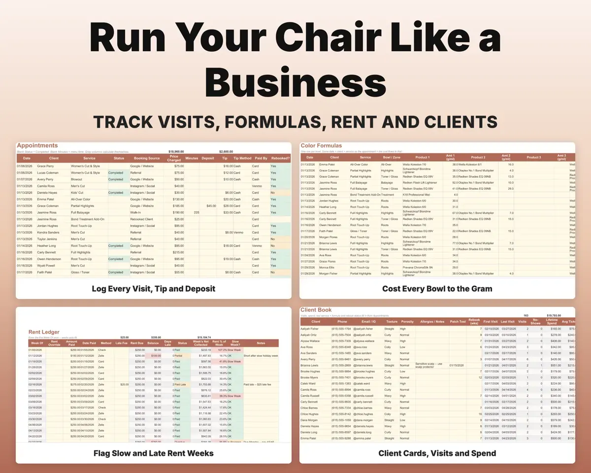 Hair Stylist Salon Suite Tracker preview 4