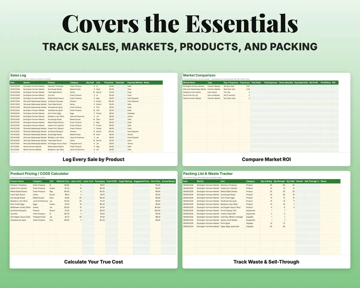 Farmers Market Vendor Tracker preview 4