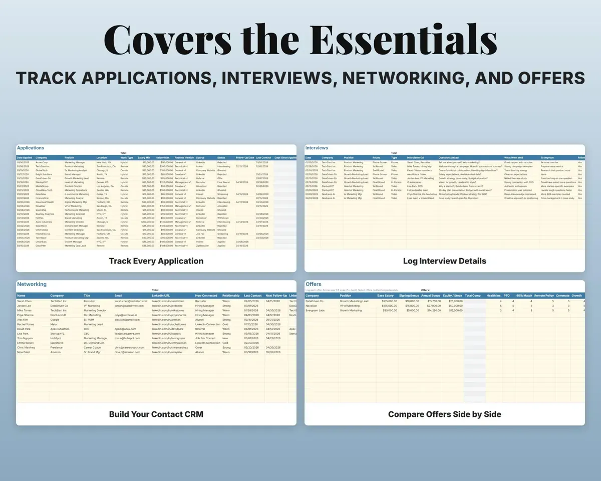 Job Application Tracker Spreadsheet preview 4