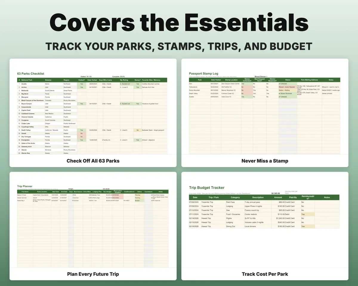 National Parks Checklist Tracker preview 4