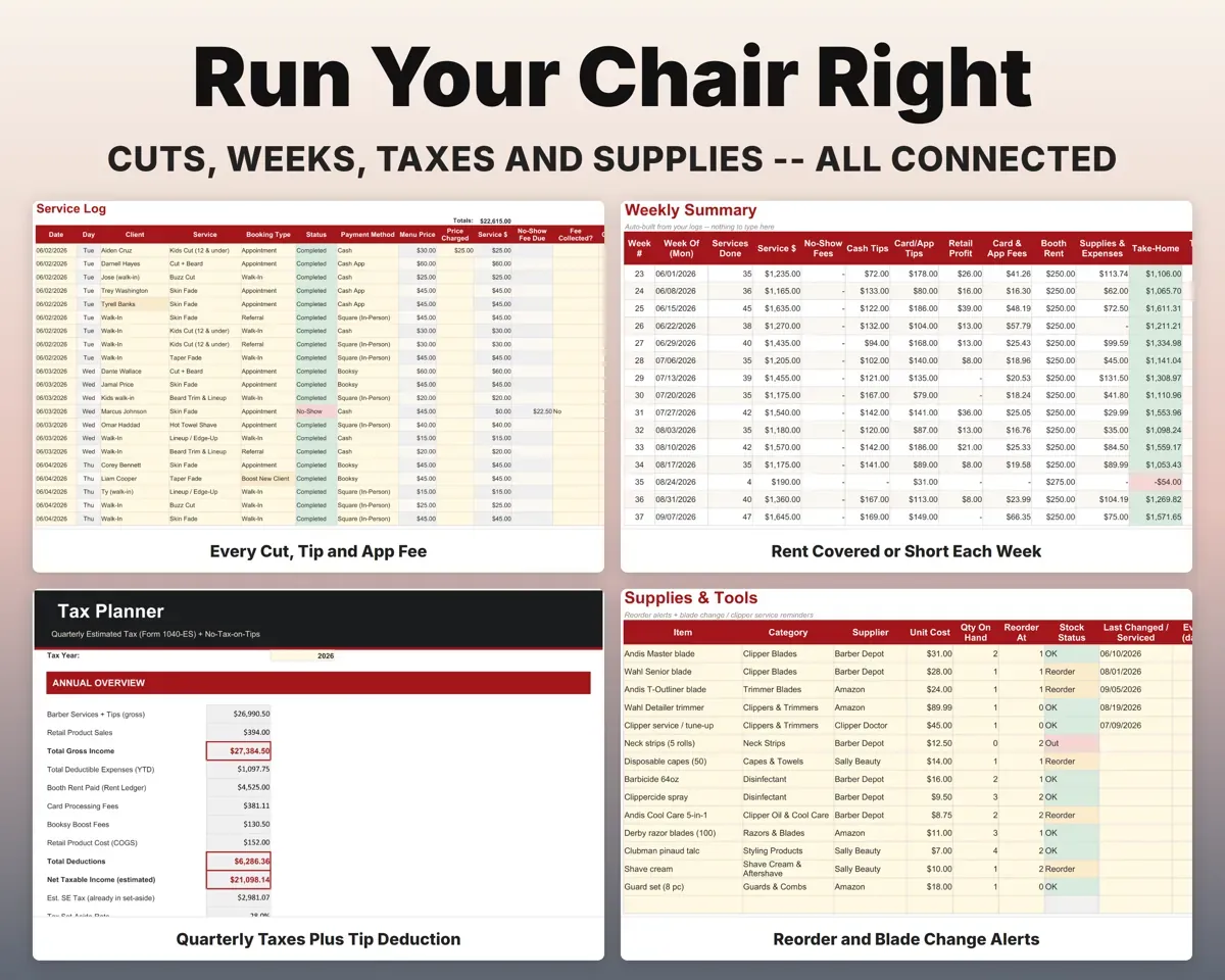 Barber Booth Rent Tracker preview 4