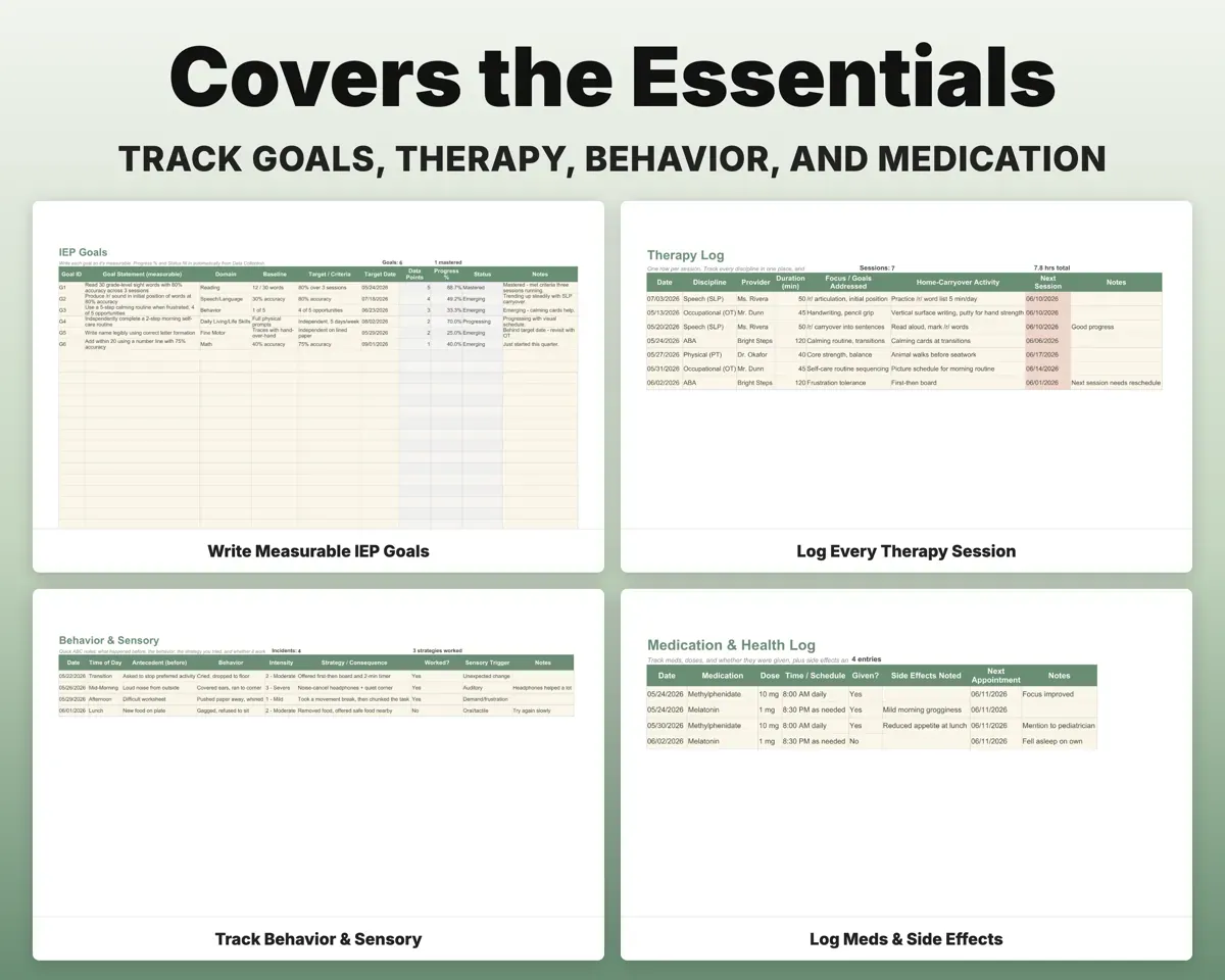 IEP Goal Tracker for Homeschool preview 4
