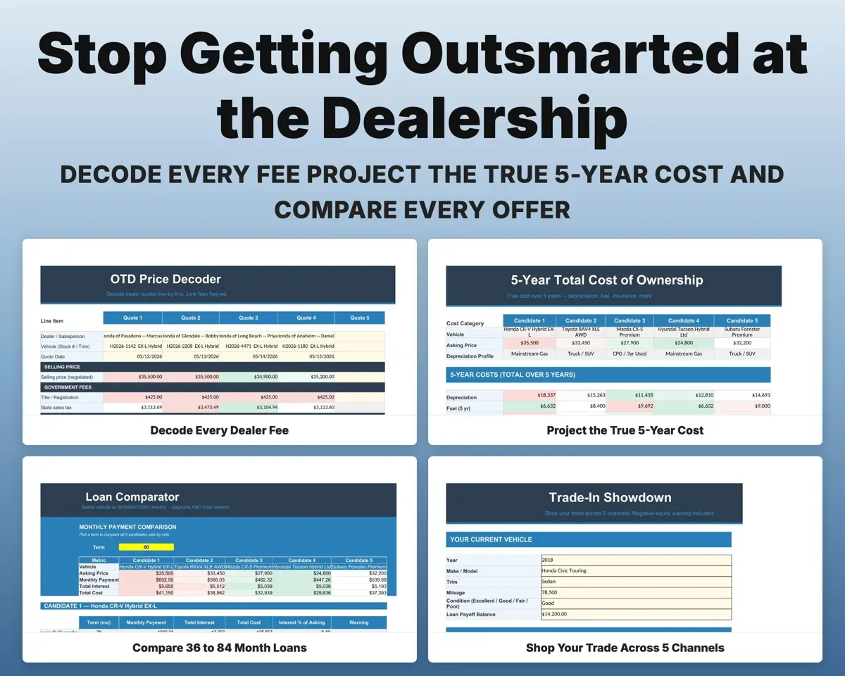 Car Buying Spreadsheet preview 4