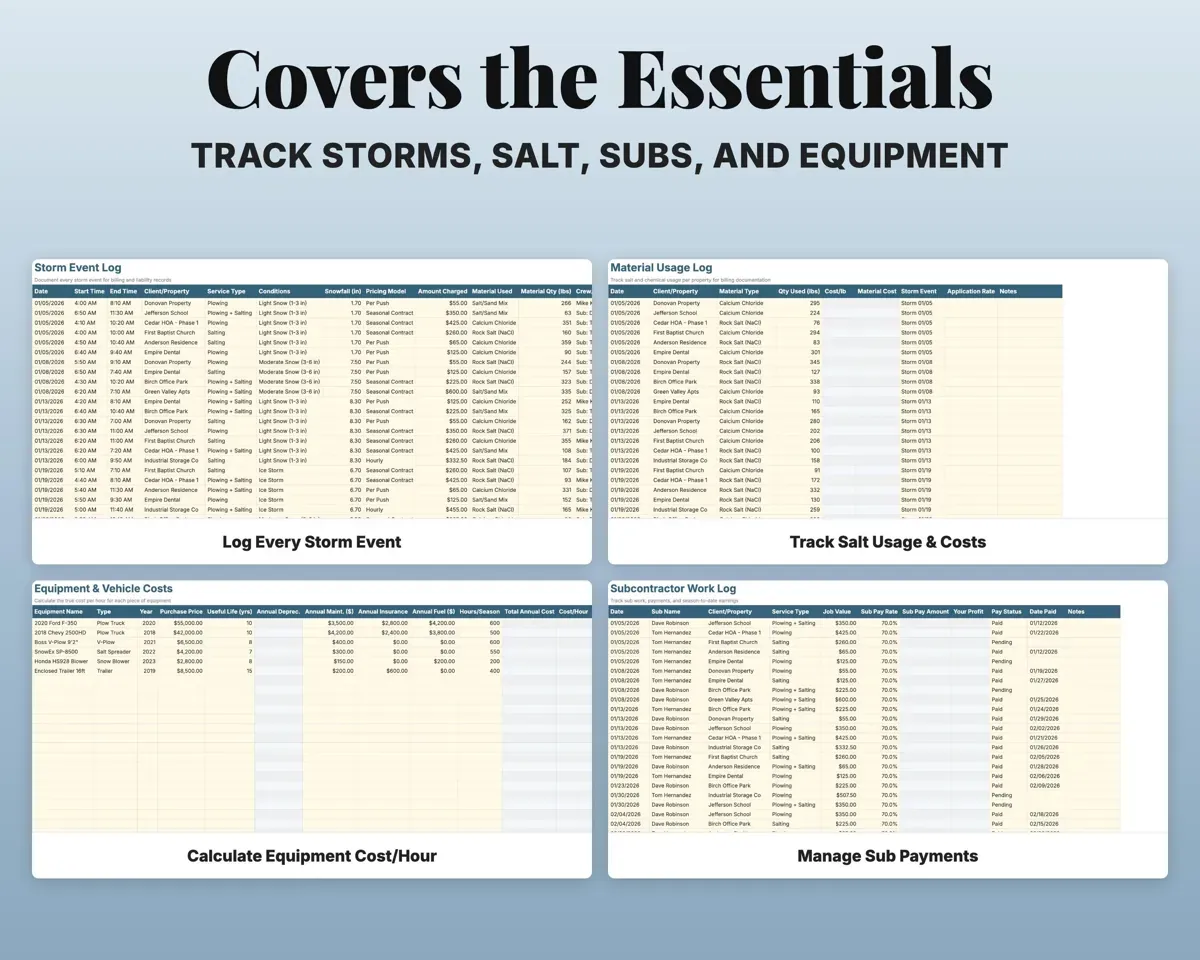 Snow Removal Business Tracker preview 4