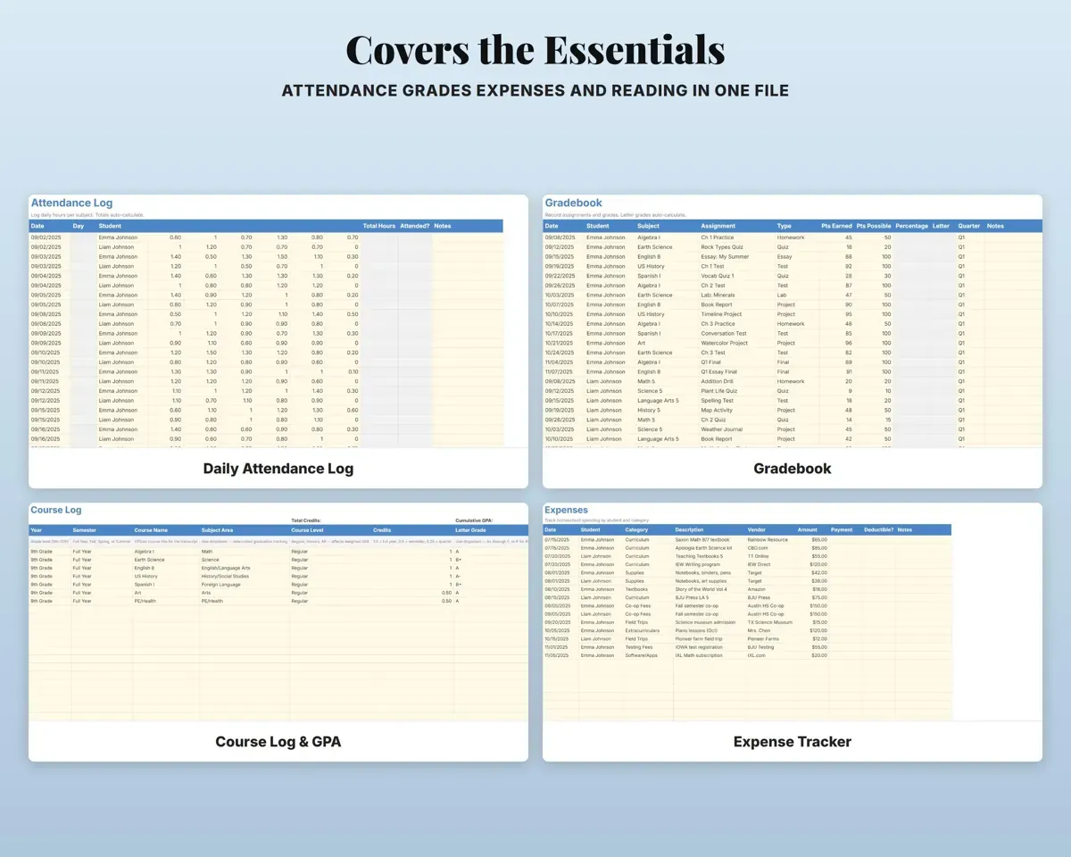 Homeschool Tracker preview 4
