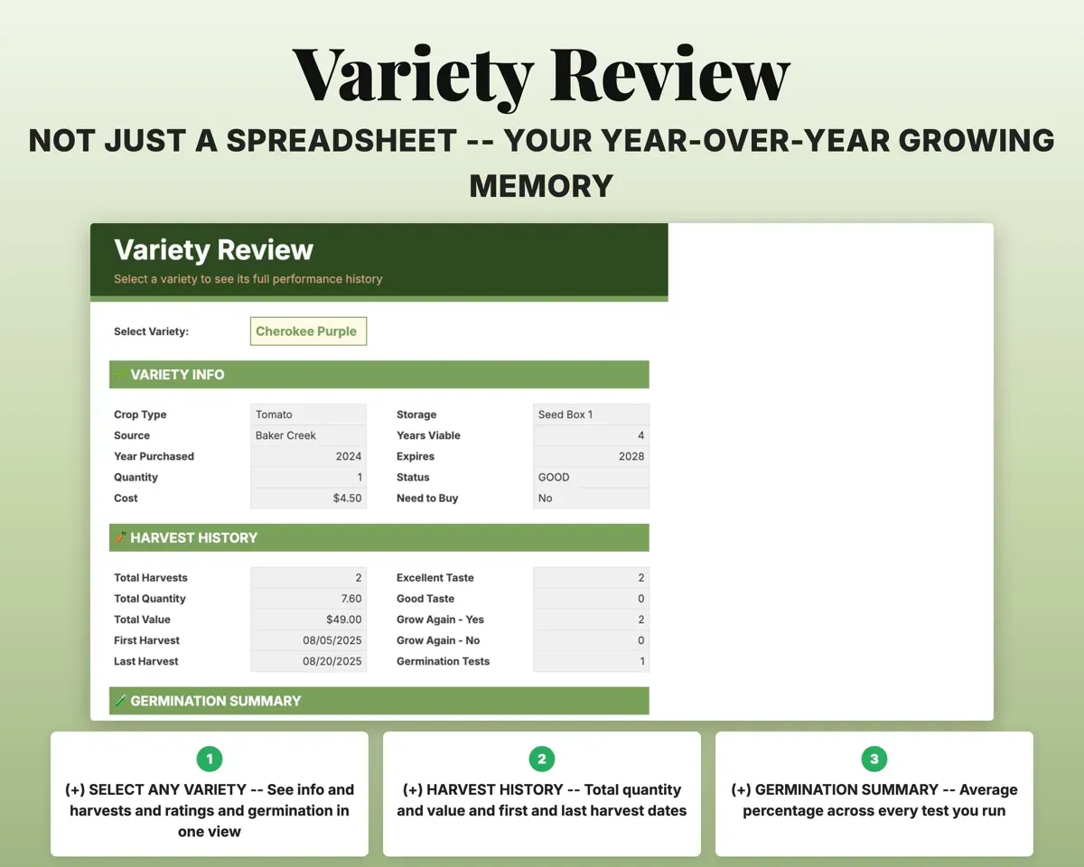 Garden Planner Spreadsheet preview 5