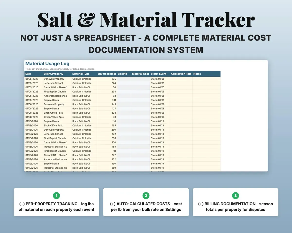 Snow Removal Business Tracker preview 5