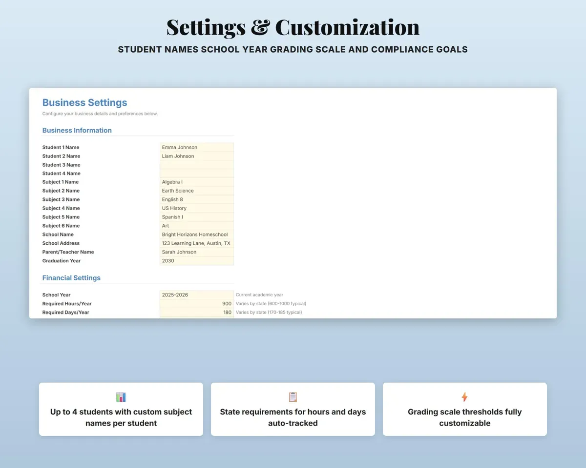 Homeschool Tracker preview 5
