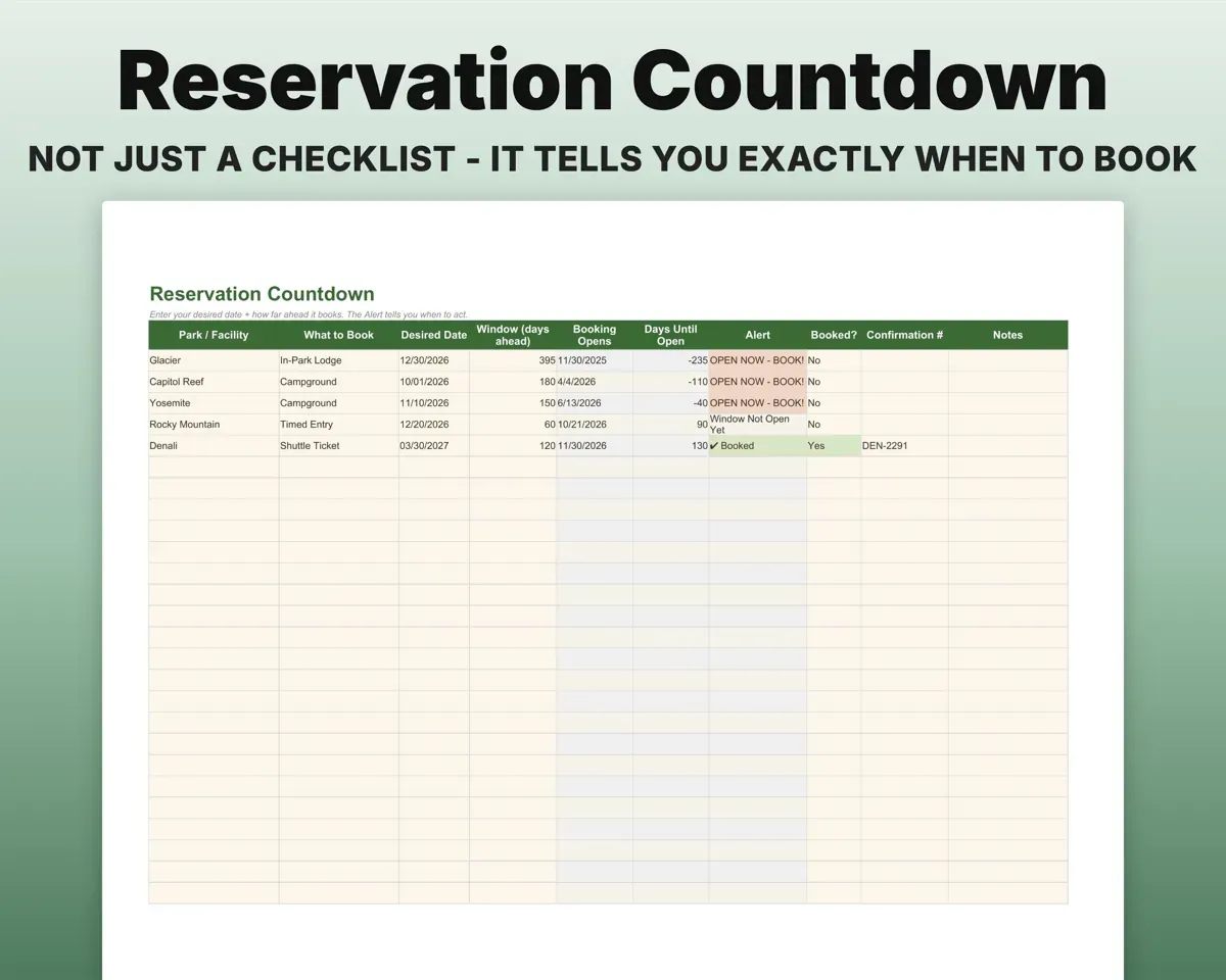 National Parks Checklist Tracker preview 5