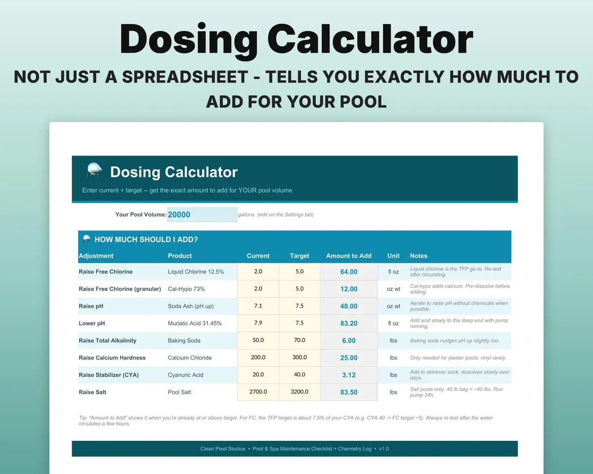 Pool & Spa Maintenance Log preview 5