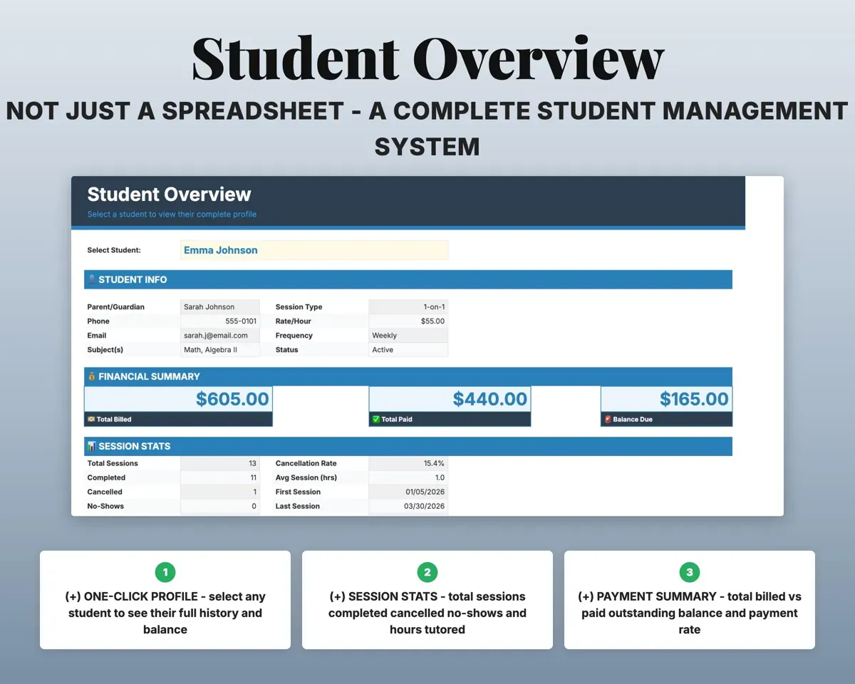 Tutoring Business Tracker preview 5