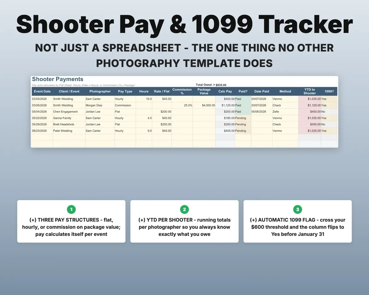 Photography Studio Spreadsheet preview 5