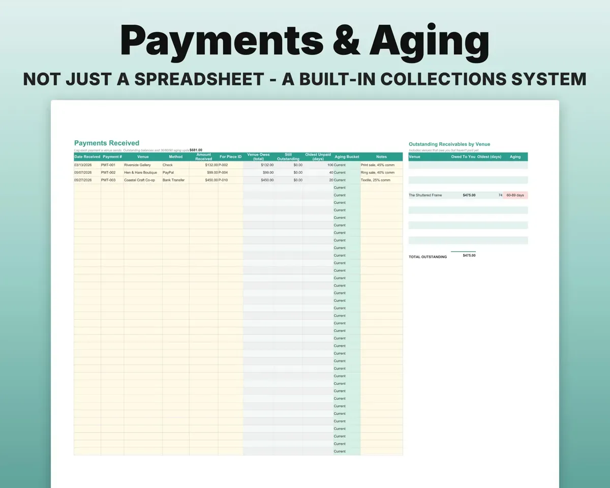 Consignment Tracker Spreadsheet preview 5