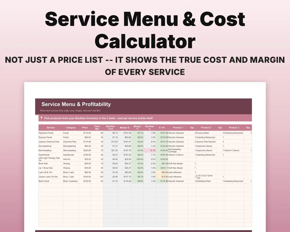 Esthetician Business Tracker preview 5