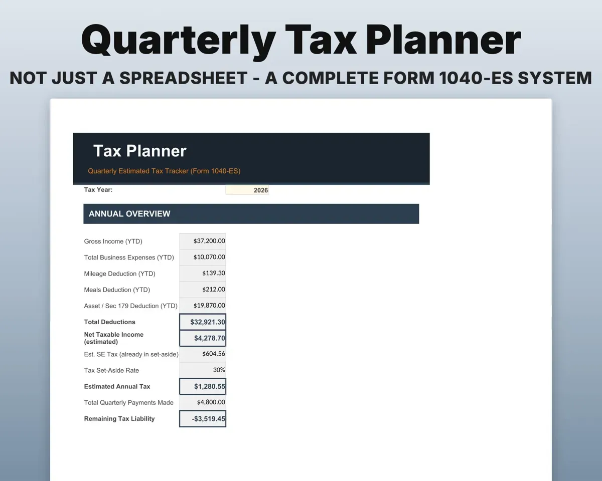 Small Business Tax Tracker Spreadsheet preview 5