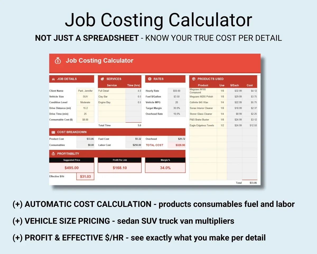 Auto Detailing Business Tracker preview 5