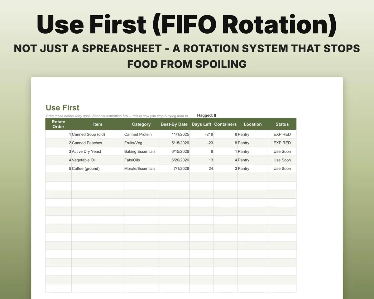 Prepper Food Storage Tracker preview 5